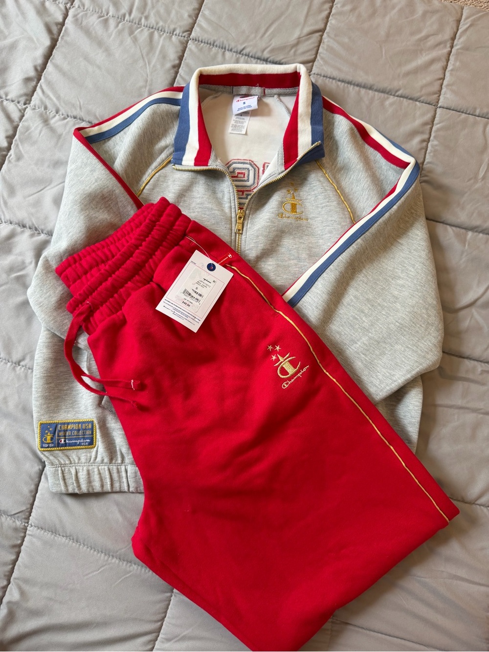 Champion Women’s Red Sweatpants - Cozy Athletic Bottoms
